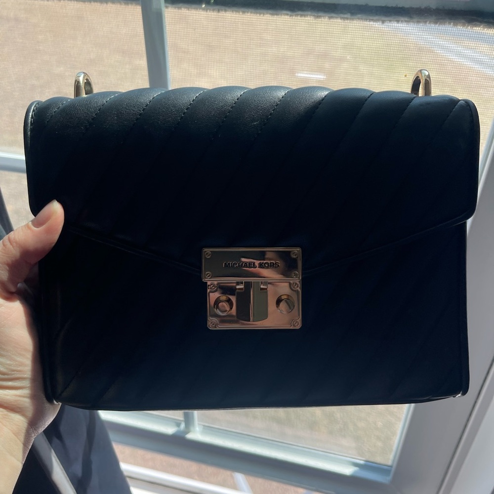 Michael Kors Black Quilted Shoulder Bag